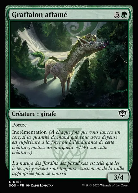 Graffalon affamé, carte Magic SOS 151 — extension Secrets of Strixhaven