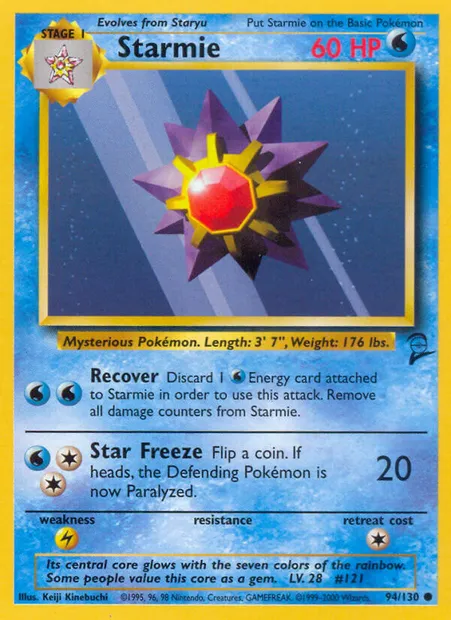 Staross, carte Pokémon B2 94 — extension Base Set 2