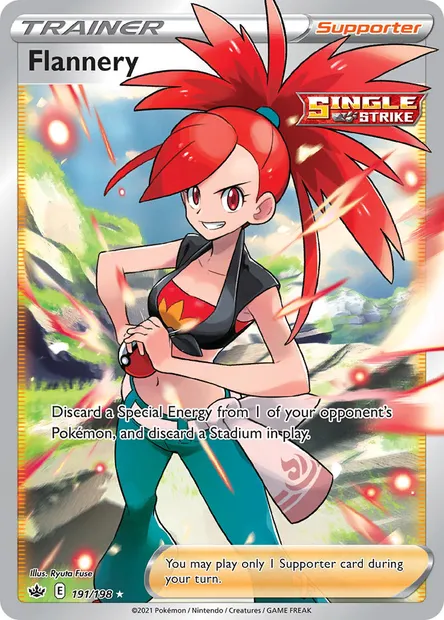 Flannery, Pokémon card CRE 191 — Chilling Reign set