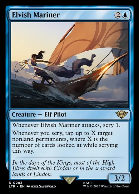 Elvish Mariner, Magic card LTR 283 — The Lord of the Rings: Tales of Middle-earth set