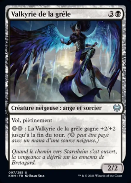 Valkyrie de la grêle, carte Magic KHM 97 — extension Kaldheim