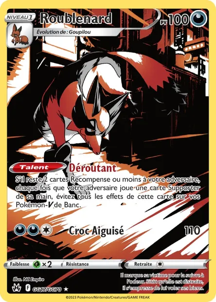 Roublenard, carte Pokémon CRZ GG17 — extension Zénith Suprême