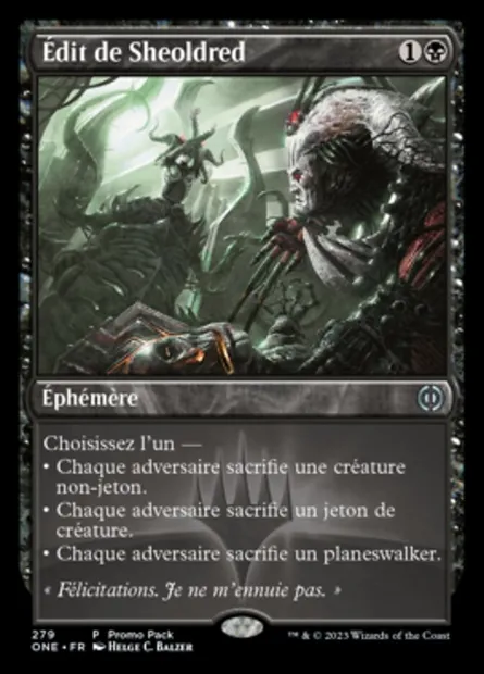 Édit de Sheoldred, carte Magic ONE 279 — extension Tous Phyrexians