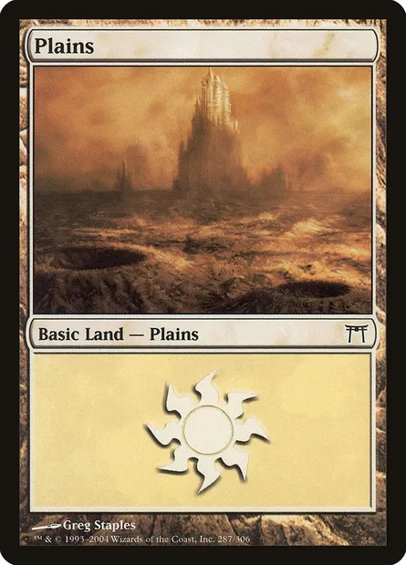 Plains, Magic card CHK 287 — Champions of Kamigawa set