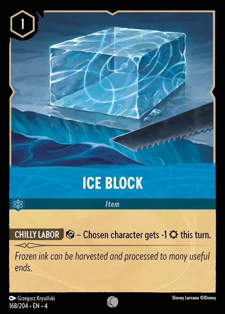 Ice Block, Disney Lorcana card CH4-168 — Ursula's Return set