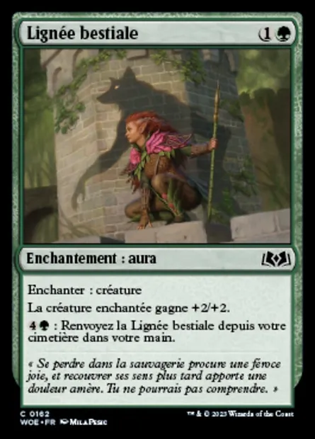 Lignée bestiale, carte Magic WOE 162 — extension Wilds of Eldraine