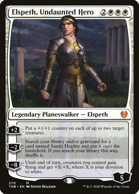 Elspeth, Undaunted Hero, Magic card THB 270 — Theros Beyond Death set