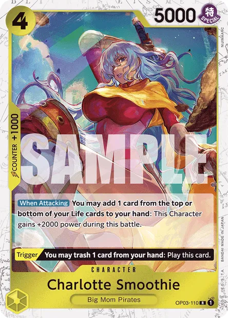 Charlotte Smoothie, One Piece card OP03-110 — PILLARS OF STRENGTH set