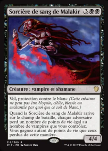 Sorcière de sang de Malakir, carte Magic C17 116 — extension Commander 2017