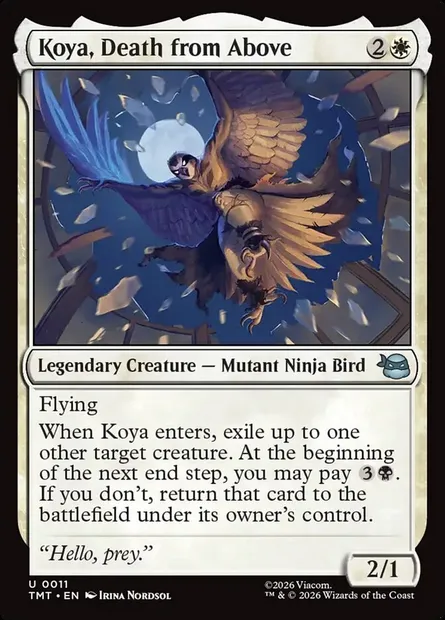 Koya, Death from Above, Magic card TMT 11 — Teenage Mutant Ninja Turtles set