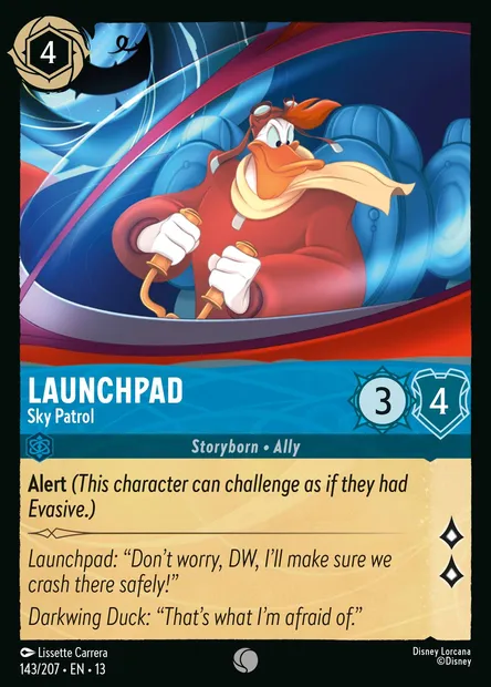 Launchpad - Sky Patrol, Disney Lorcana card CH13-143 — Attack of the Vine! set