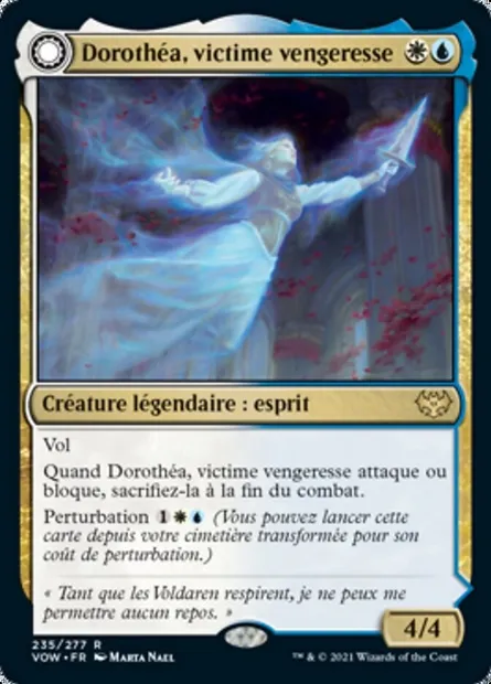 Dorothéa, victime vengeresse // Châtiment de Dorothéa, carte Magic VOW 235 — extension Innistrad : noce écarlate
