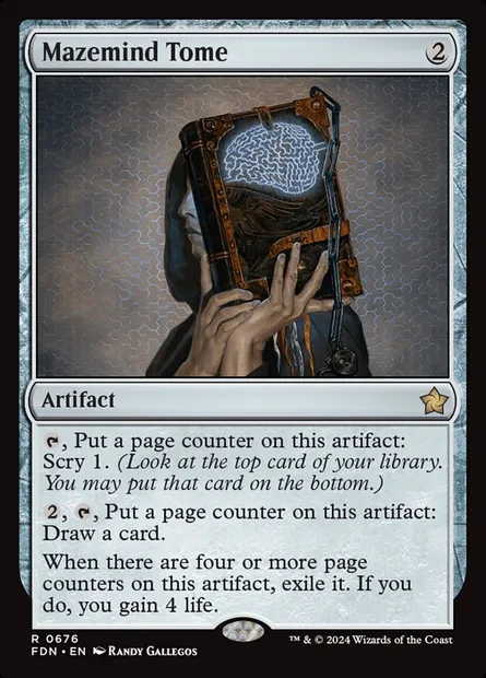Mazemind Tome, Magic card FDN 676 — Foundations set