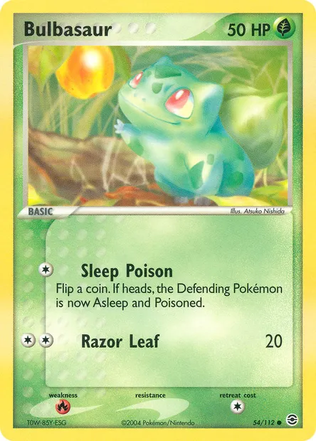 Bulbasaur, Pokémon card RG 54 — FireRed & LeafGreen set