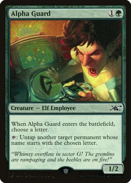 Alpha Guard, carte Magic UNF 415 — extension Unfinity