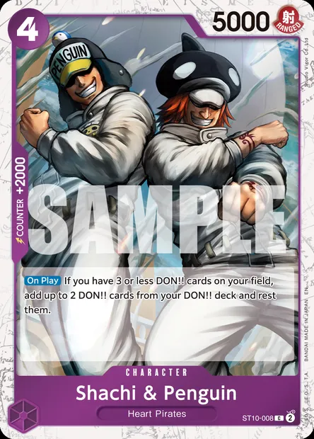 Shachi & Penguin, One Piece card ST10-008 — The Three Captains set
