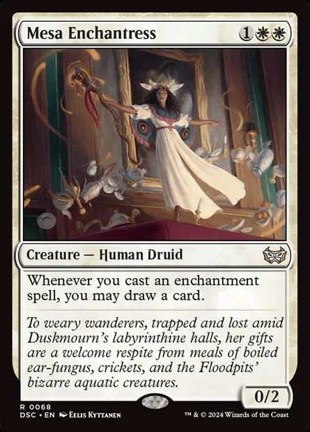 Mesa Enchantress, Magic card DSC 68 — Duskmourn: House of Horror Commander set