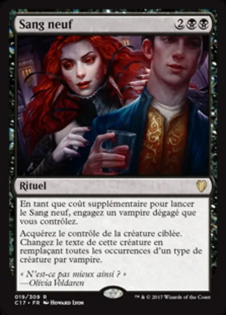 Sang neuf, carte Magic C17 19 — extension Commander 2017