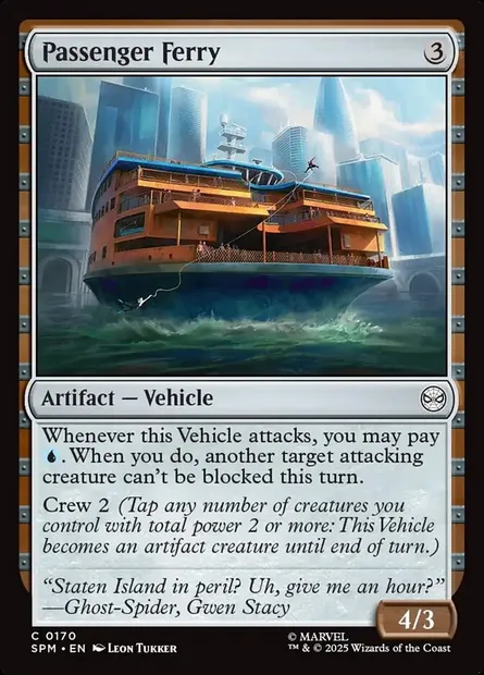 Passenger Ferry, Magic card SPM 170 — Marvel's Spider-Man set