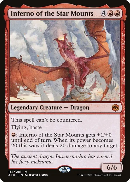 Inferno of the Star Mounts, Magic card PAFR 151p — Adventures in the Forgotten Realms Promos set