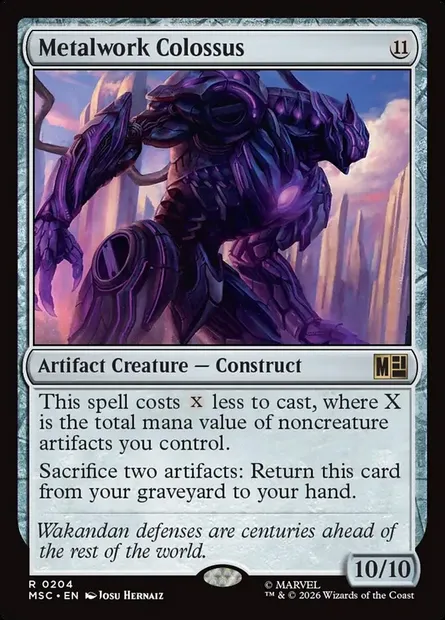 Metalwork Colossus, Magic card MSC 204 — Marvel Super Heroes Commander set