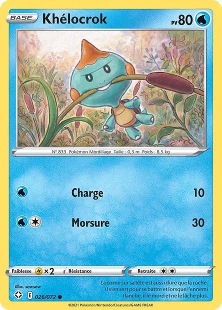 Khélocrok, carte Pokémon SHF 26 — extension Destinées Radieuses