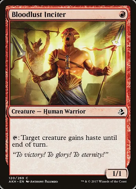 Bloodlust Inciter, Magic card AKH 120 — Amonkhet set