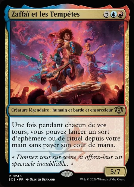 Zaffaï et les Tempêtes, carte Magic SOS 246 — extension Secrets of Strixhaven