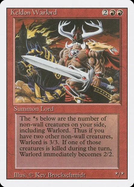 Keldon Warlord, Magic card 3ED 160 — Revised Edition set