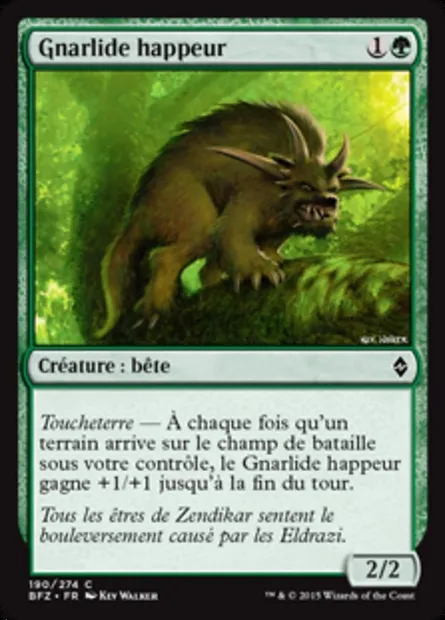 Gnarlide happeur, carte Magic BFZ 190 — extension La bataille de Zendikar