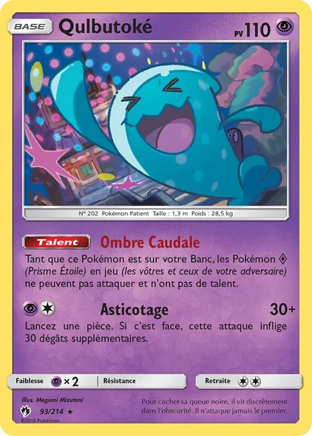 Qulbutoké, carte Pokémon LOT 93 — extension Tonnerre Perdu