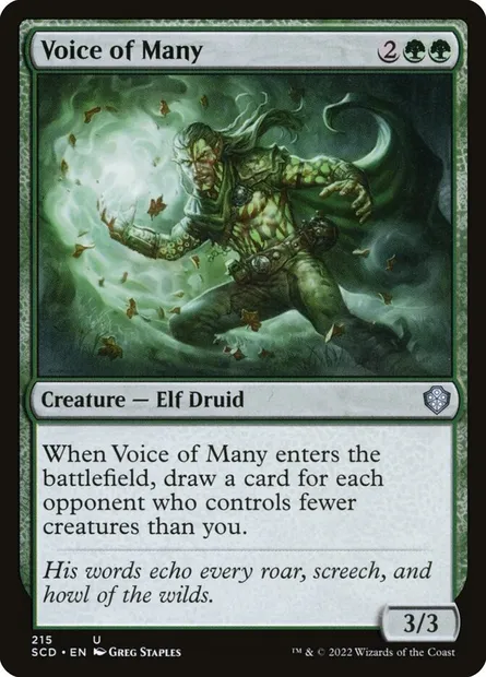 Voix du grand nombre, carte Magic SCD 215 — extension Starter Commander Decks