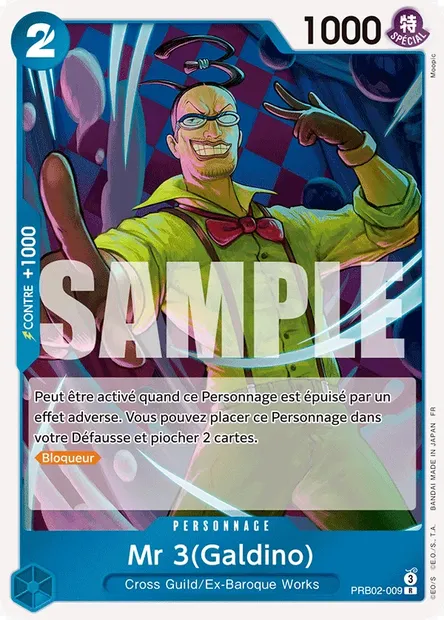 Mr 3(Galdino), carte One Piece PRB02-009 — extension ONE PIECE CARD THE BEST VOL.2