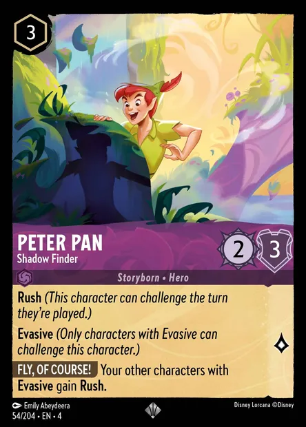 Peter Pan - Shadow Finder, Disney Lorcana card CH4-054 — Ursula's Return set