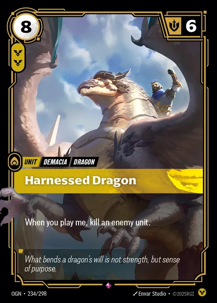 Harnessed Dragon, Riftbound card OGN 234 — Origins set