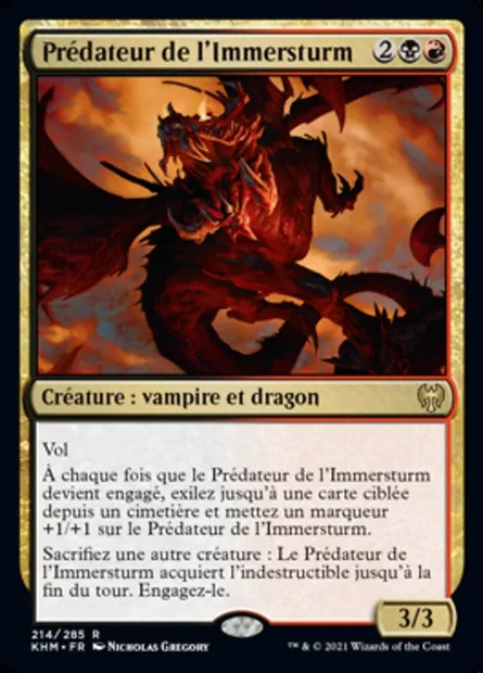 Prédateur de l'Immersturm, carte Magic KHM 214 — extension Kaldheim