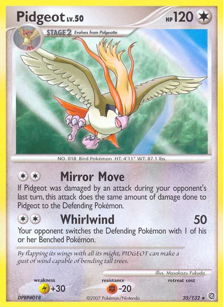 Pidgeot, Pokémon card SW 35 — Secret Wonders set