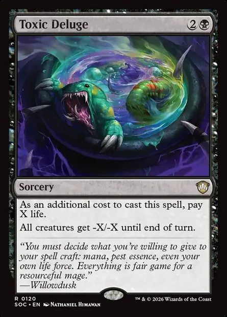 Toxic Deluge, Magic card SOC 120 — Secrets of Strixhaven Commander set
