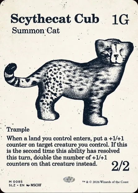 Scythecat Cub, Magic card SLZ 85 — The Zeta Set set