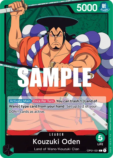 Oden Kozuki, carte One Piece OP01-031 — extension ROMANCE DAWN