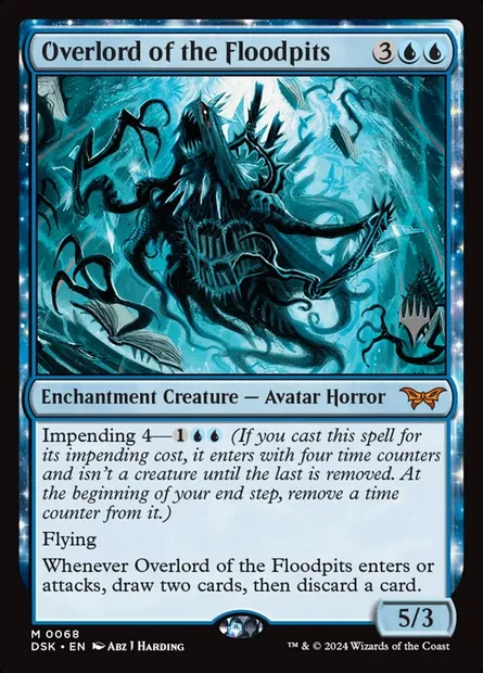 Overlord of the Floodpits, Magic card PDSK 68p — Duskmourn: House of Horror Promos set