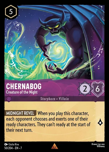 Chernabog - Creature of the Night, Disney Lorcana card CH7-050 — Archazia's Island set