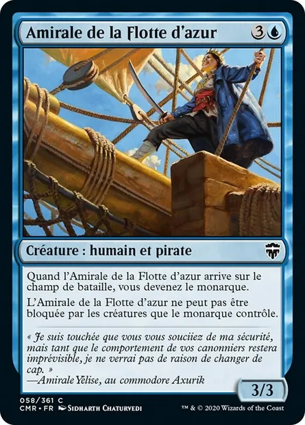 Amirale de la Flotte d'azur, carte Magic CMR 58 — extension Commander Legends