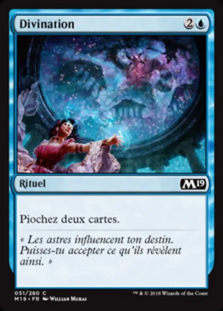 Divination, carte Magic M19 51 — extension Core Set 2019