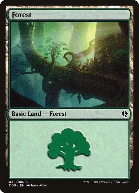 Forest, Magic card DDP 38 — Duel Decks: Zendikar vs. Eldrazi set