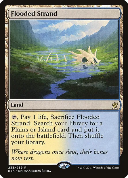 Flooded Strand, Magic card KTK 233 — Khans of Tarkir set