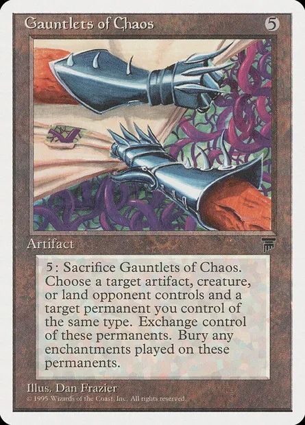 Gauntlets of Chaos, Magic card CHR 99 — Chronicles set