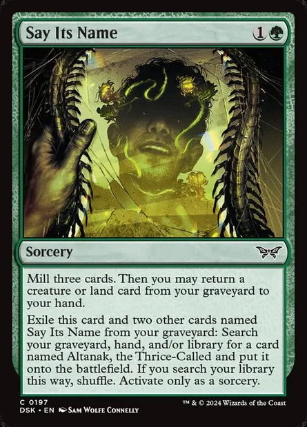 Say Its Name, Magic card DSK 197 — Duskmourn: House of Horror set