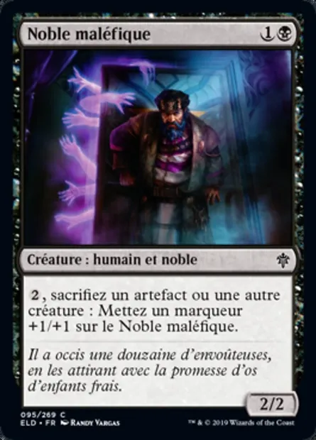 Noble maléfique, carte Magic ELD 95 — extension Throne of Eldraine