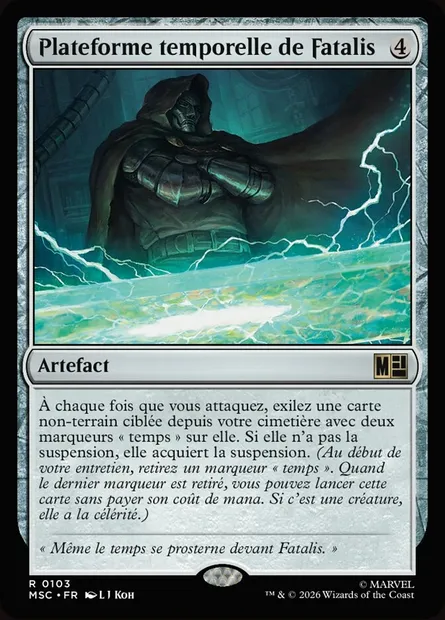 Plateforme temporelle de Fatalis, carte Magic MSC 103 — extension Marvel Super Heroes Commander